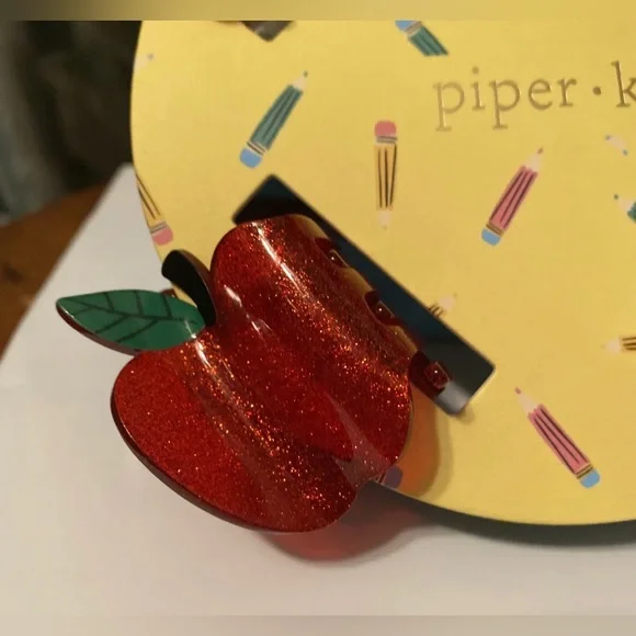 NWT ✏️ 🍎 Piper K back to school hair clips set of 4 - Picture 7 of 16